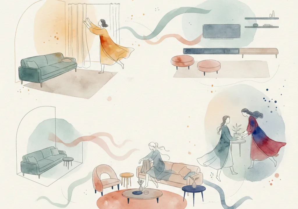 How to Create a Calm Small Living Room: Layouts and Habits